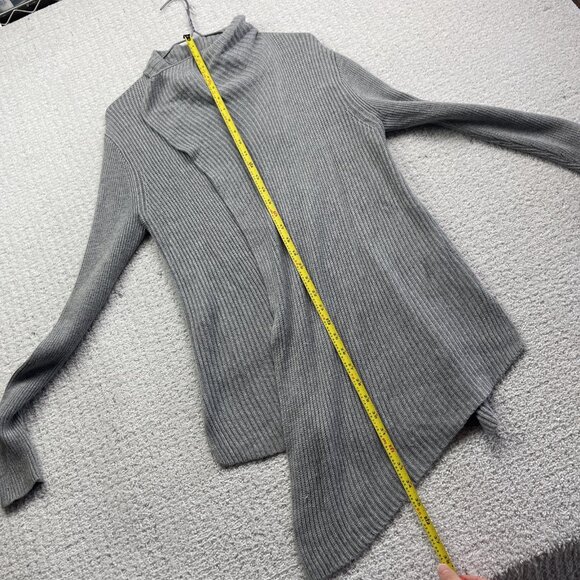 Banana Republic Cardigan Shawl Open Front Ribbed Knit Womens Sz Small Grey - Picture 8 of 12